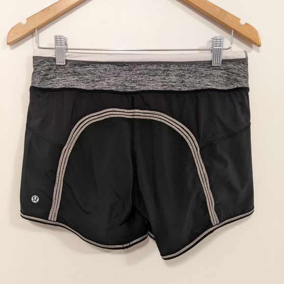 Lululemon Run The Fastest Short Black/Heathered Black/Pink Mist 4 - Picture 8 of 16